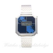 A GENTLEMAN'S "N.O.S." LONGINES LCD QUARTZ BRACELET WATCH CIRCA 1980, REF. 9229-LCD UNWORN WITH