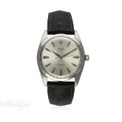 A RARE GENTLEMAN'S LARGE SIZE STAINLESS STEEL ROLEX OYSTER PRECISION WRIST WATCH CIRCA 1954, REF.