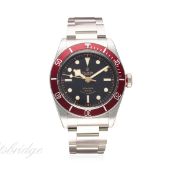 A GENTLEMAN'S STAINLESS STEEL ROLEX TUDOR BLACK BAY DIVERS BRACELET WATCH CIRCA 2013, REF. 79220R,