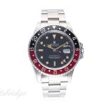 A GENTLEMAN'S STAINLESS STEEL ROLEX OYSTER PERPETUAL DATE GMT MASTER II "FAT LADY" BRACELET WATCH