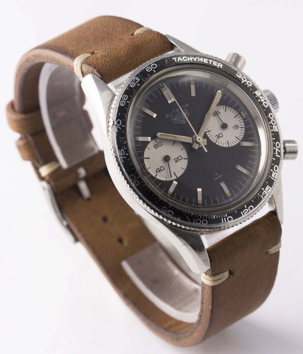 A RARE GENTLEMAN'S STAINLESS STEEL HEUER AUTAVIA CHRONOGRAPH WRIST WATCH CIRCA 1960s, REF. 3646 " - Image 6 of 9