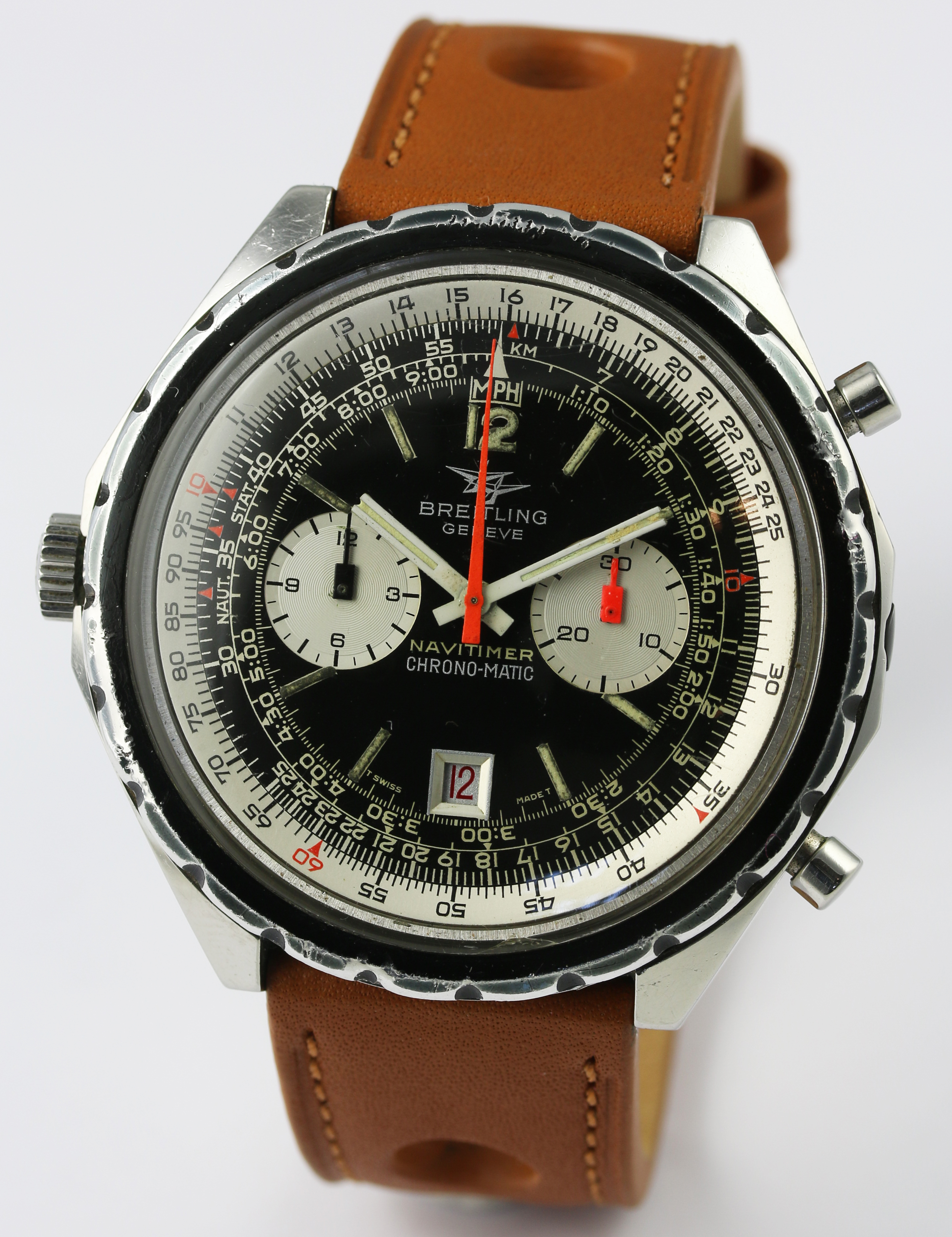 A GENTLEMAN'S STAINLESS STEEL BREITLING CHRONO MATIC NAVITIMER CHRONOGRAPH WRIST WATCH CIRCA - Image 2 of 8