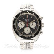 A RARE GENTLEMAN'S STAINLESS STEEL HEUER AUTAVIA CHRONOGRAPH BRACELET WATCH CIRCA 1970s, REF.