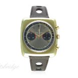 A GENTLEMAN'S GOLD FILLED FAVRE LEUBA CHRONOGRAPH WRIST WATCH CIRCA 1970s
D: Grey dial with gilt