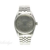 A GENTLEMAN'S STEEL & WHITE GOLD ROLEX OYSTER PERPETUAL DATEJUST BRACELET WATCH CIRCA 1968, REF.