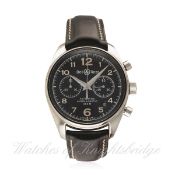 A GENTLEMAN'S STAINLESS STEEL BELL & ROSS VINTAGE 126 AUTOMATIC CHRONOGRAPH WRIST WATCH REF. 126