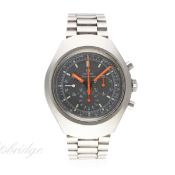 A GENTLEMAN'S STAINLESS STEEL OMEGA SEAMASTER "FLAT JEDI" CHRONOGRAPH BRACELET WATCH CIRCA 1970,