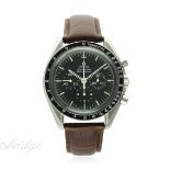 A GENTLEMAN'S STAINLESS STEEL OMEGA SPEEDMASTER PROFESSIONAL CHRONOGRAPH WRIST WATCH CIRCA 1990,