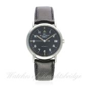 A GENTLEMAN'S STAINLESS STEEL IWC PORTOFINO AUTOMATIC WRIST WATCH CIRCA 1990s, REF. 3513
D: Black