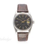 A GENTLEMAN'S STAINLESS STEEL ROLEX OYSTER PERPETUAL DATEJUST WRIST WATCH CIRCA 1977, REF. 1603
D: