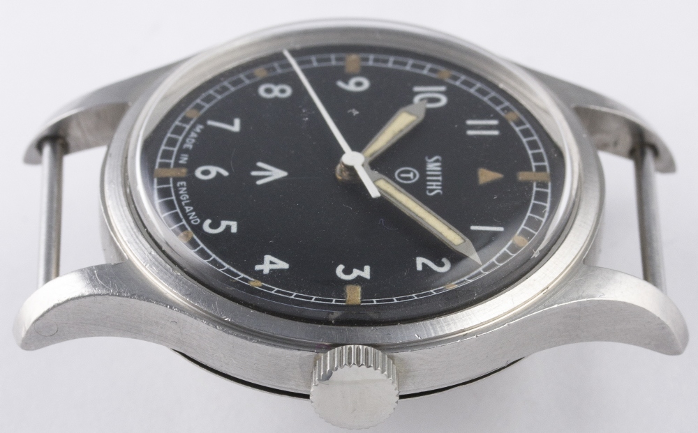 A GENTLEMAN'S STAINLESS STEEL BRITISH MILITARY SMITHS WRIST WATCH DATED 1968
D: Black dial with - Image 8 of 9