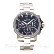 A GENTLEMAN'S STAINLESS STEEL CORUM ADMIRALS CUP COMPETITION AUTOMATIC CHRONOGRAPH BRACELET WATCH