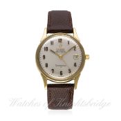 A GENTLEMAN'S 18K SOLID GOLD OMEGA CONSTELLATION CHRONOMETER WRIST WATCH CIRCA 1964, REF. 1685415
D: