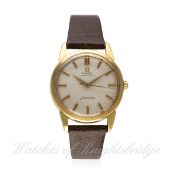 A GENTLEMAN'S 18K SOLID GOLD OMEGA SEAMASTER AUTOMATIC WRIST WATCH CIRCA 1950, REF. 141251
D: Silver