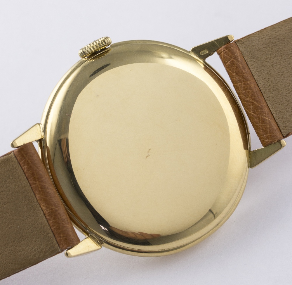A GENTLEMAN'S LARGE SIZE 18K SOLID GOLD IWC WRIST WATCH CIRCA 1950s
D: Silver dial with gilt - Image 6 of 8