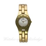 A LADIES 18K SOLID GOLD BAUME & MERCIER BRACELET WATCH CIRCA 1990s REF. MV045185 WITH ORIGINAL BOX &