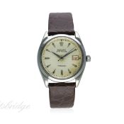 A GENTLEMAN'S STAINLESS STEEL ROLEX OYSTERDATE PRECISION WRIST WATCH CIRCA 1954, REF. 6294 WITH "