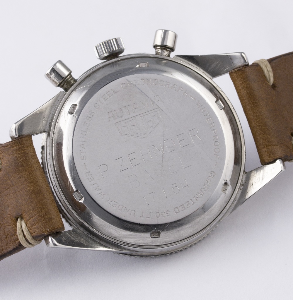 A RARE GENTLEMAN'S STAINLESS STEEL HEUER AUTAVIA CHRONOGRAPH WRIST WATCH CIRCA 1960s, REF. 3646 " - Image 7 of 9