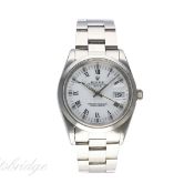 A GENTLEMAN'S STAINLESS STEEL ROLEX OYSTER PERPETUAL DATE BRACELET WATCH CIRCA 1990, REF. 15200
D: