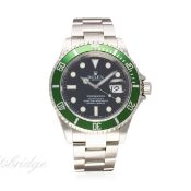 A GENTLEMAN'S STAINLESS STEEL ROLEX OYSTER PERPETUAL DATE SUBMARINER BRACELET WATCH DATED 2007, REF.