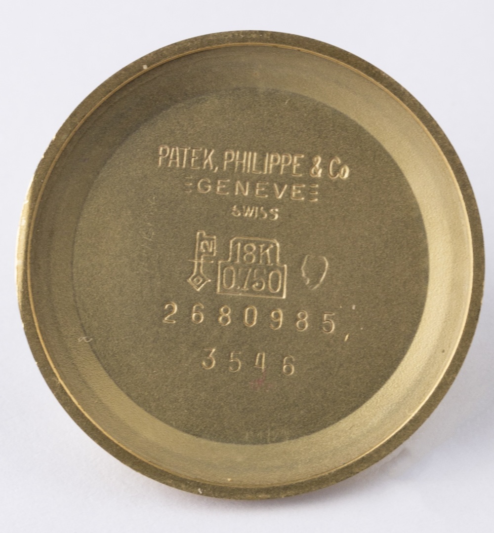 A GENTLEMAN'S 18K SOLID GOLD PATEK PHILIPPE ELLIPSE WRIST WATCH CIRCA 1970s, REF. 3546 WITH BOX & - Image 8 of 8