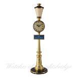 A JAEGER 8 DAY ALARM RUE DE LA PAIX "STREET LAMP" DESK CLOCK CIRCA 1960s
D: Ivory colour dial with