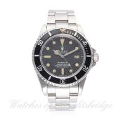 A RARE GENTLEMAN'S STAINLESS STEEL ROLEX OYSTER PERPETUAL DATE SEA DWELLER BRACELET WATCH CIRCA