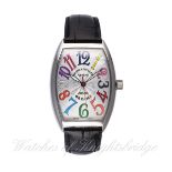 A GENTLEMAN'S STAINLESS STEEL FRANCK MULLER COLOR DREAMS WRIST WATCH CIRCA 2000, REF. 5850 SC D: