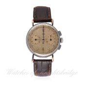 A RARE GENTLEMAN'S STEEL & GOLD JAEGER CHRONOGRAPH WRIST WATCH CIRCA 1940s, REF. 22324 D: