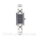 A LADIES STAINLESS STEEL & DIAMOND JAEGER LECOULTRE IDEALE BRACELET WATCH CIRCA 2005, REF. 460.8.