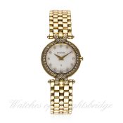 A LADIES 18K SOLID GOLD & DIAMOND BUCHERER BRACELET WATCH CIRCA 1990s D: Mother of pearl dial with