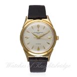 A FINE & RARE GENTLEMAN'S 18K SOLID GOLD VACHERON & CONSTANTIN WRIST WATCH CIRCA 1950s, REF. 6075 D: