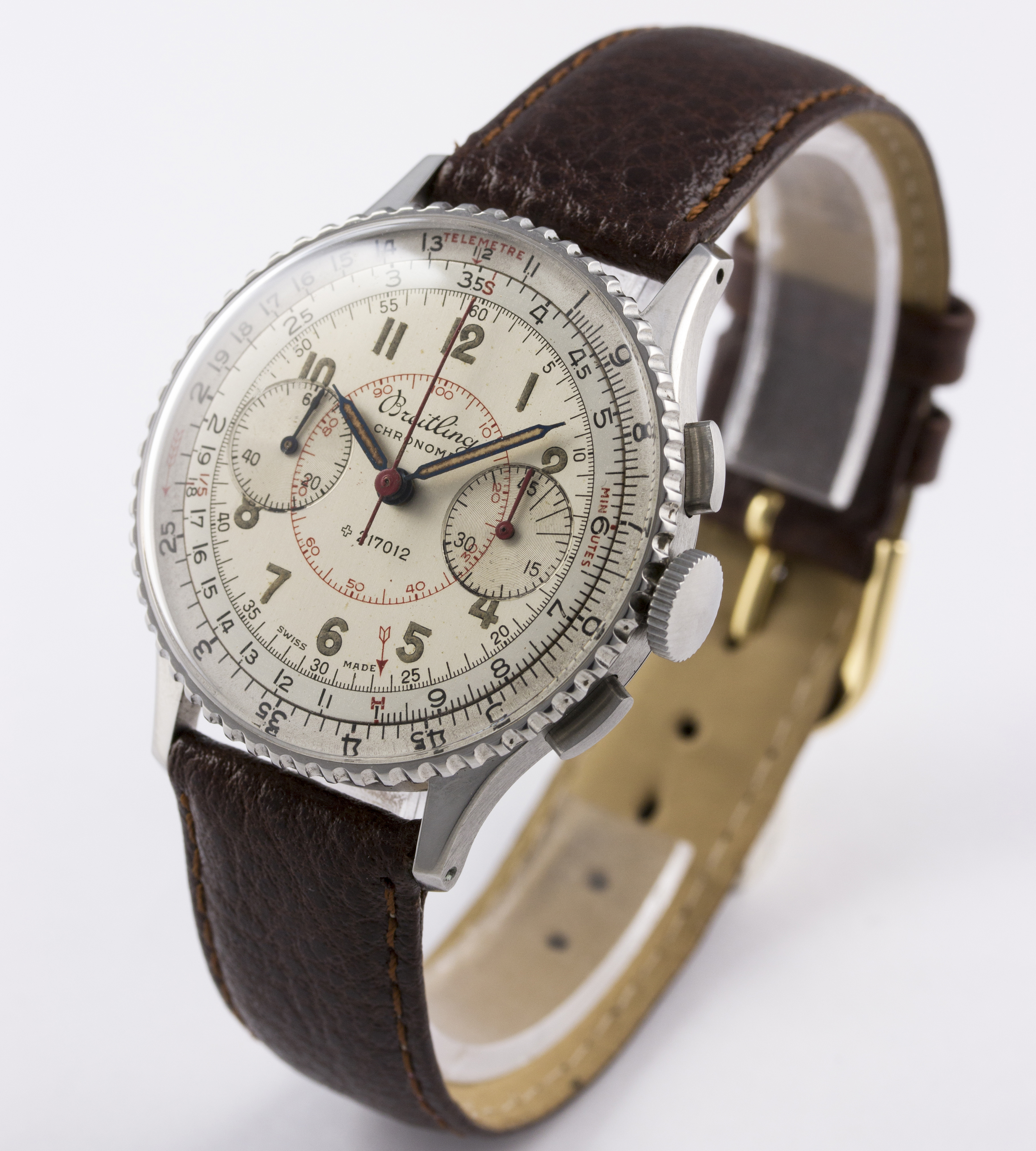 A RARE GENTLEMAN'S STAINLESS STEEL BREITLING CHRONOMAT CHRONOGRAPH WRIST WATCH CIRCA 1950s, REF. 769 - Image 4 of 8