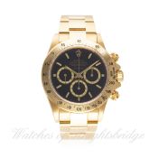 A FINE & RARE GENTLEMAN'S 18K SOLID GOLD ROLEX OYSTER PERPETUAL COSMOGRAPH "FLOATING DIAL" DAYTONA