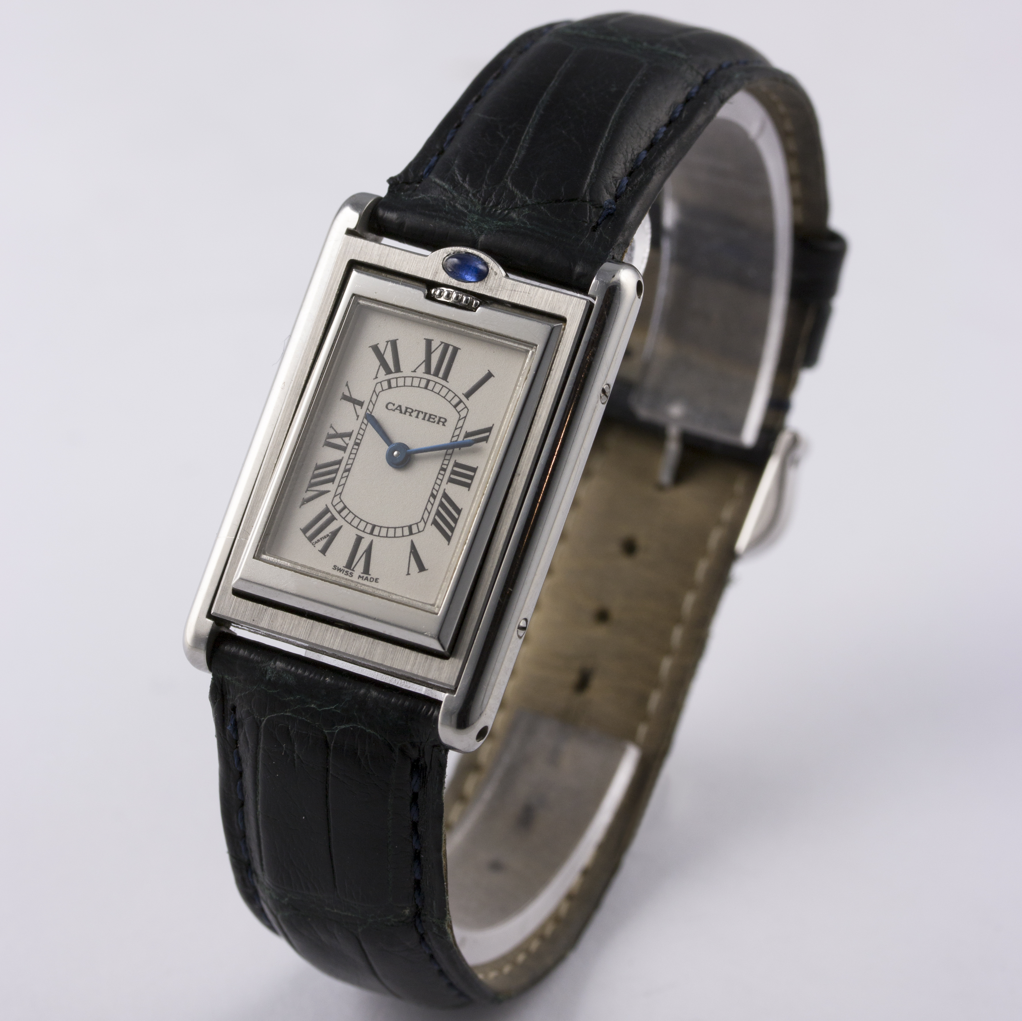 A MID SIZE STAINLESS STEEL CARTIER TANK BASCULANTE WRIST WATCH CIRCA 2002, REF. 2405
D: Silver - Image 5 of 8