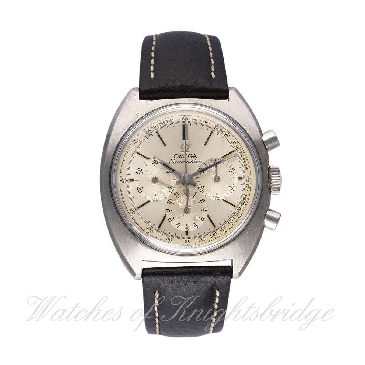 A GENTLEMAN`S STAINLESS OMEGA SEAMASTER CHRONOGRAPH WRIST WATCH CIRCA 1966, REF. 145.006-66 D: