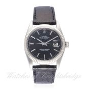 A GENTLEMAN'S STEEL & WHITE GOLD ROLEX OYSTER PERPETUAL DATEJUST WRIST WATCH CIRCA 1968, REF. 1601