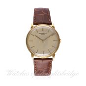 A GENTLEMAN'S 18K SOLID GOLD PATEK PHILIPPE CALATRAVA WRIST WATCH CIRCA 1960s, REF. 2573-1 WITH