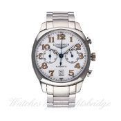 A GENTLEMAN'S STAINLESS STEEL LONGINES SPIRIT CHRONOGRAPH BRACELET WATCH CIRCA 2009, REF. L2.705.4