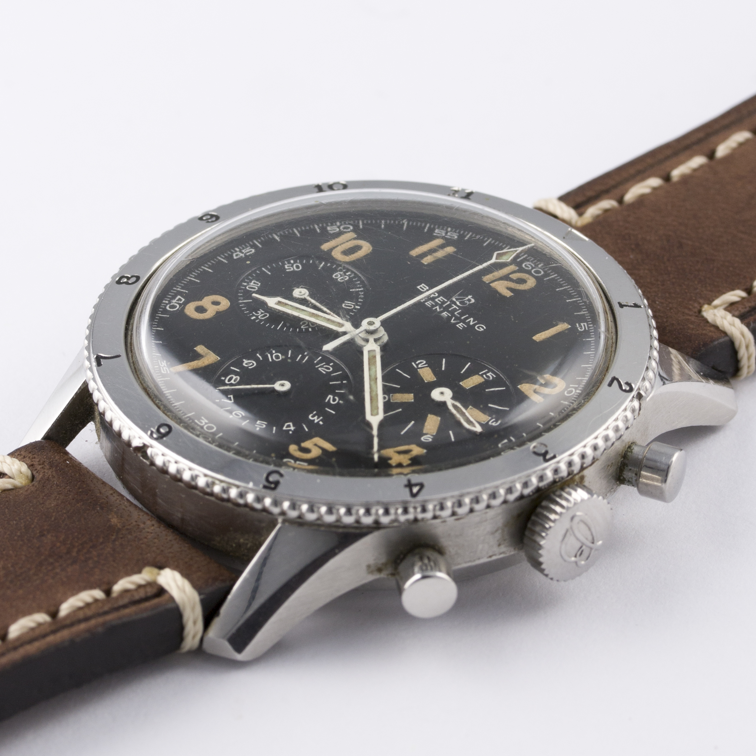 A RARE GENTLEMAN'S STAINLESS STEEL BREITLING AVI CHRONOGRAPH WRIST WATCH CIRCA 1950s, REF. 765 FIRST - Image 4 of 9