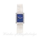 A FINE & RARE LADIES 18K SOLID WHITE GOLD & DIAMOND AUDEMARS PIGUET BRACELET WATCH CIRCA 1970s D: