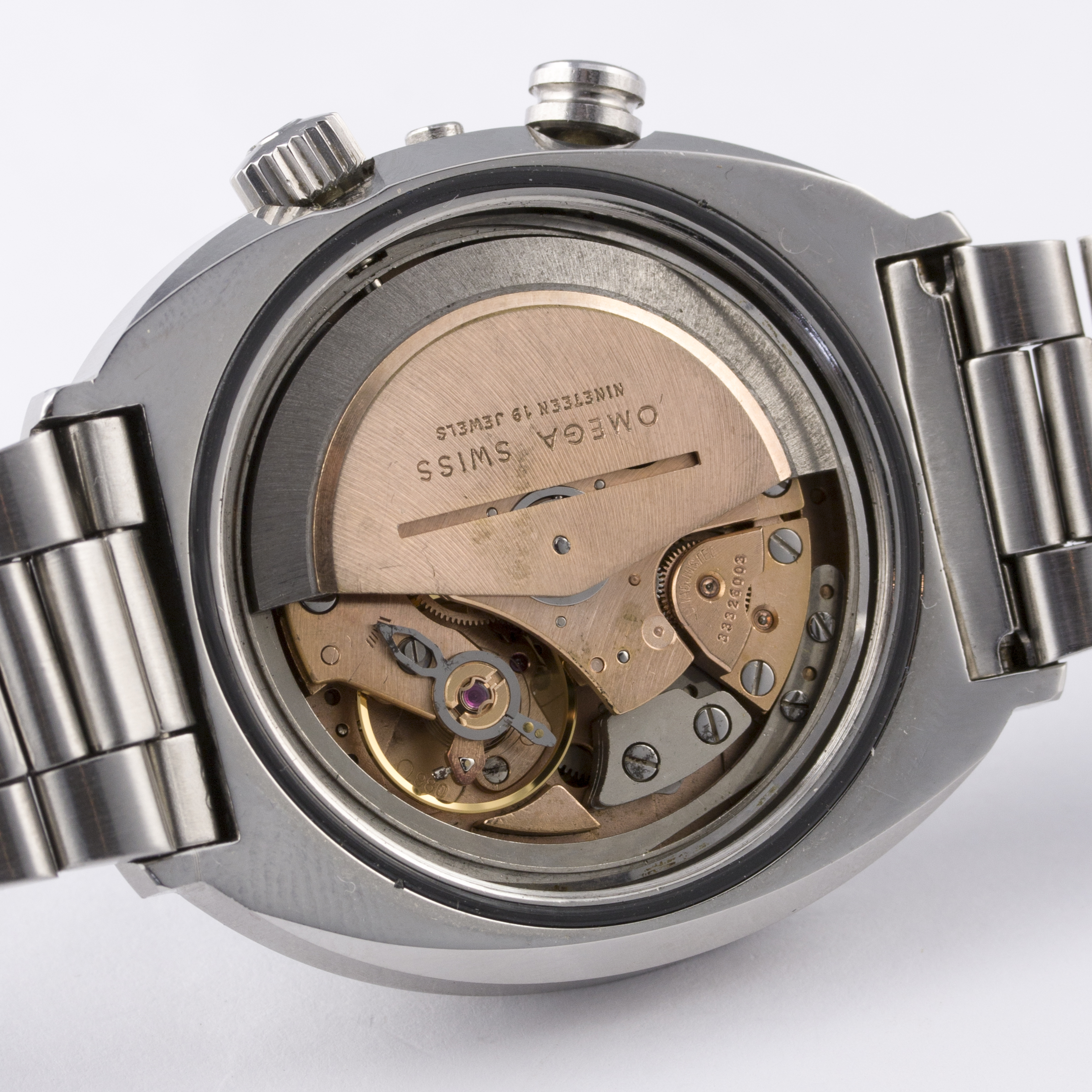 A RARE GENTLEMAN’S STAINLESS STEEL OMEGA SEAMASTER MEMOMATIC ALARM BRACELET WATCH
CIRCA 1971, REF. - Image 9 of 10