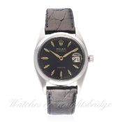 A GENTLEMAN'S STAINLESS STEEL ROLEX OYSTERDATE PRECISION WRIST WATCH CIRCA 1956, REF. 6494 D: