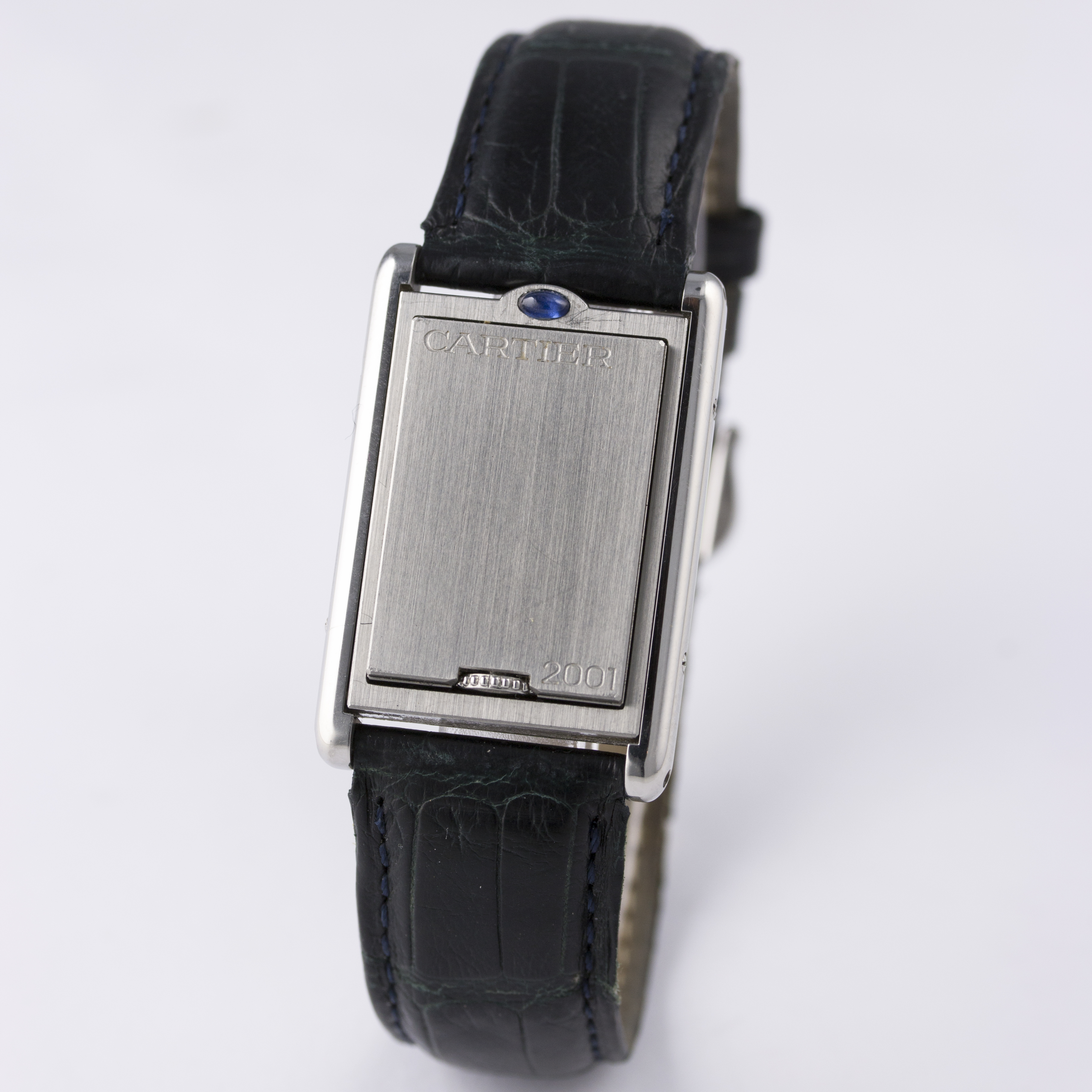 A MID SIZE STAINLESS STEEL CARTIER TANK BASCULANTE WRIST WATCH CIRCA 2002, REF. 2405
D: Silver - Image 3 of 8