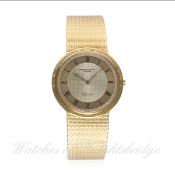 A GENTLEMAN'S 18K SOLID GOLD PATEK PHILIPPE QUARTZ CALATRAVA BRACELET WATCH DATED 1987, REF. 3744/