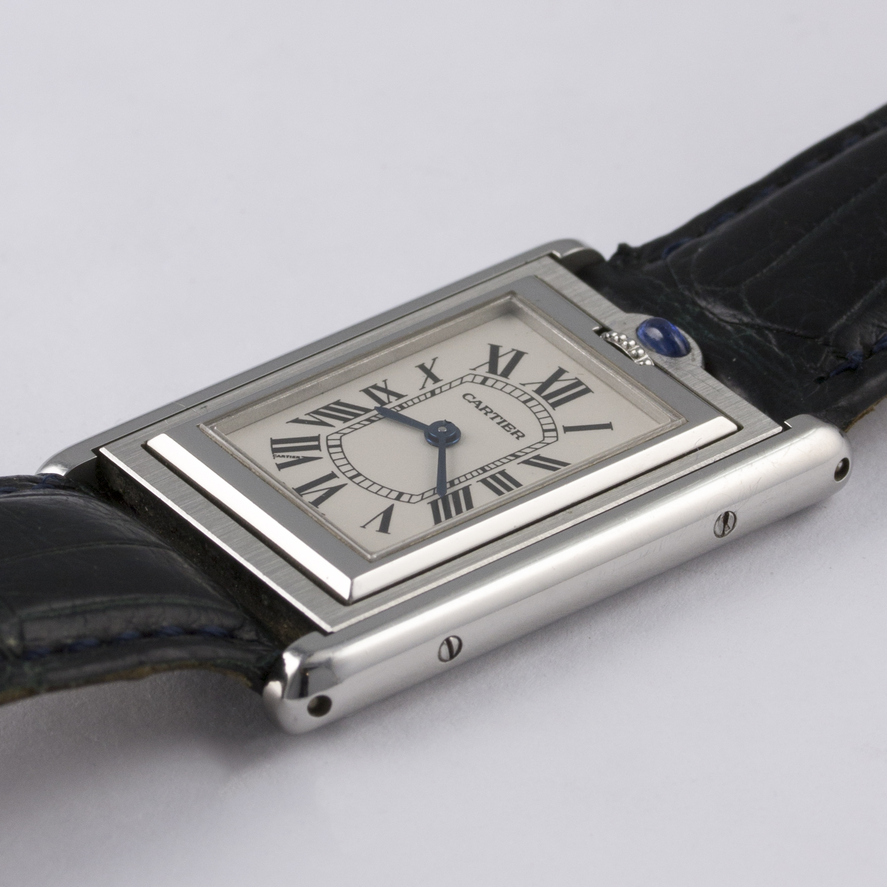A MID SIZE STAINLESS STEEL CARTIER TANK BASCULANTE WRIST WATCH CIRCA 2002, REF. 2405
D: Silver - Image 4 of 8