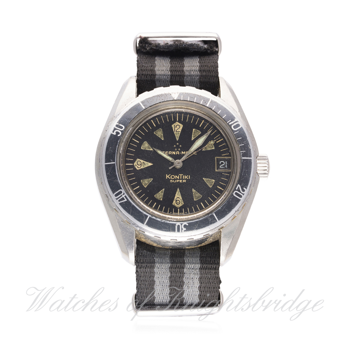 A GENTLEMAN'S STAINLESS STEEL ETERNA MATIC SUPER KONTIKI WRIST WATCH CIRCA 1960s, REF. 130 FTP-3