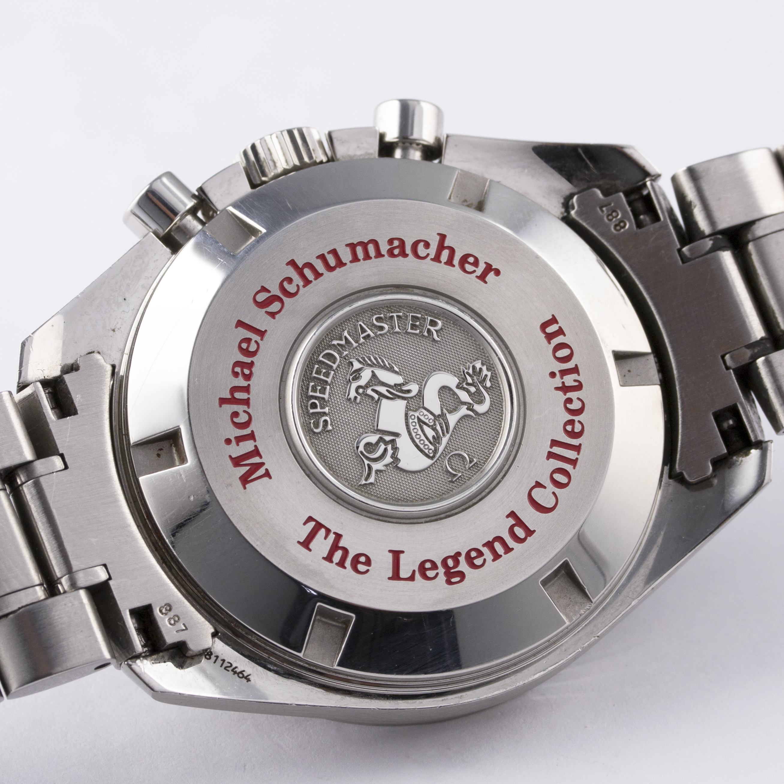 A GENTLEMAN'S STAINLESS STEEL OMEGA SPEEDMASTER AUTOMATIC CHRONOGRAPH BRACELET WATCH DATED 2007, - Image 7 of 7