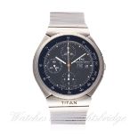 A GENTLEMAN'S TITANIUM PORSCHE DESIGN IWC TITAN AUTOMATIC CHRONOGRAPH BRACELET WATCH CIRCA 1990s,