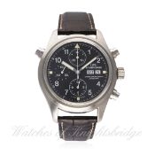 A GENTLEMAN'S STAINLESS STEEL IWC SPLIT SECONDS DOPPEL CHRONOGRAPH WRIST WATCH CIRCA 2002, REF. 3711